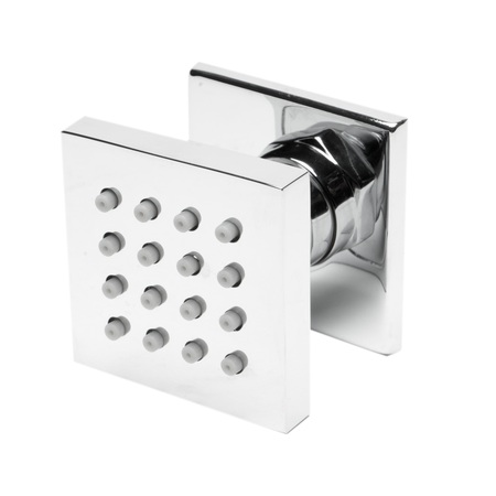 ALFI BRAND Polished Chrome 2" Square Adjustable Shower Body Spray AB3820-PC